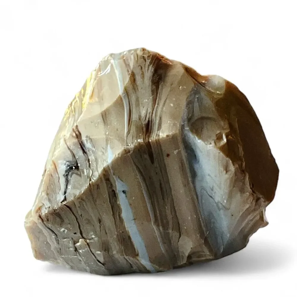 Carmel Chocolate Art Glass Cullet Glowing Manganese Swirl Slag Glass #4GL101‎